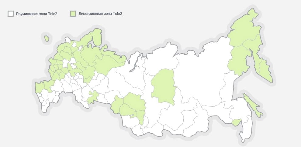 Зона покрытия теле2 оренбургская область карта